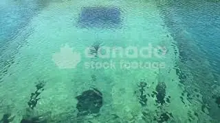 Remains of wooden shipwreck below water stock video.  Big Tub Harbour, Tobermory, Ontario, Canada HD