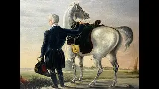 Oil Painting Duke of Wellington Surveying Field Waterloo Attributed To Benjamin Robert Haydon