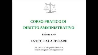 49.  LA TUTELA CAUTELARE