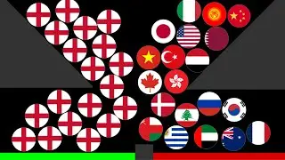 20 Countries vs England | The Ultimate Marble Race Survival