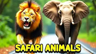 Safari Animal Sounds Song I Lion , Elephant, zebra & gorilla I Learn Animal Names & Sounds