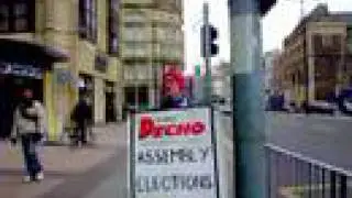 DEMO OUTSIDE THE WESTERN MAIL N ECHO OFFICE IN CARDIFF CITY