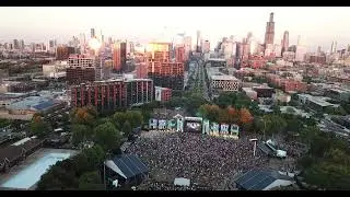 Union Park Music Fest Sunset Drone Shot