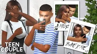 💕THE SIMS 4 &brvbar; CAS - Teen Couple // + CC LIST💕