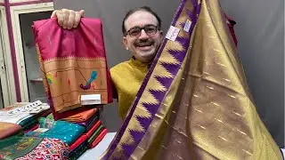 Tissu and Soft Silk Paithani Collection |  Kasturi Paithani Yeola | #semi #saree #paithani