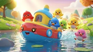 Adventure Ahoy! Toy Boat Sails the River with Little Ducks 🚤🦆 | Nursery Rhymes for Kids