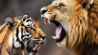 Lion Tiger Fight 