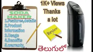 Soda Maker | Mr Butler Soda Maker in Telugu | Steps | How to use Soda Maker in Telugu