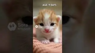 Самый маленький хищник в мире только что открыл глаза #котенок #мило