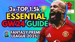GW24 Team Selection 🔥 3 TIME TOP 1.5K 🌍 FPL Tips 2025/26