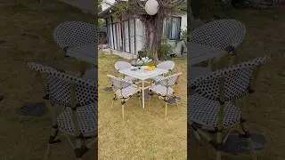 PE rattan outdoor leisure table and chair