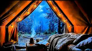 Heavy Rain on Tent for Deep Sleep (No Ads) ⛺ Cozy Camping Ambience | 6 Hours