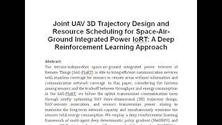 Joint UAV 3D Trajectory Design and Resource Scheduling for Space Air Ground Integrated Power IoRT  A