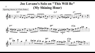 Joe Lovano's transcription over 'This Will Be' (My Shining Hour)