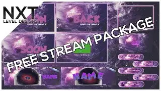 FREE Streaming Overlay (Space Theme Animated Package) - NXT Level Designs