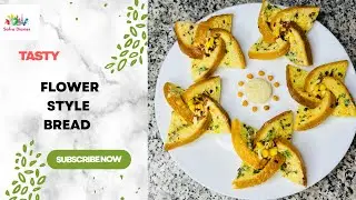 Delicious Flower Style Bread  | Unique Snacks Recipe | Butter Garlic Bread | Safradiaries