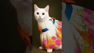 &ldquo;Cat ki Fashion Show 😻🌸 | Cute Cat in Colorful Dress&rdquo; #shorts #shortsfeed #cat #cute #funnyshorts