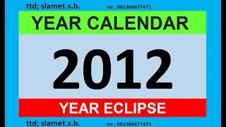 calendar year 2012  #calendar #blog #eclipse #education #music #entertainment #inggeris