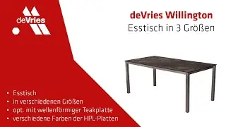 Produktvideo deVries Willington Tische Serie verschiedene Gr&ouml;&szlig;en | GarWoh