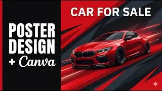 Red Sports Car Poster Design in 5 Minutes | Canva Tutorial for Beginners| don`t waste your time