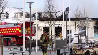 Brand i Kungsbacka innerstad