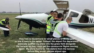 Airplane Flat Tire in Hohhot, China