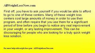 Quick Weight Loss Centers and if They Can Help You