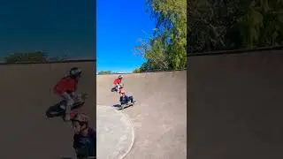 Dropping in at Roots Skate Park in Kohala