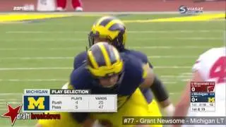 Grant Newsome Michigan OT vs Wisconsin 2016