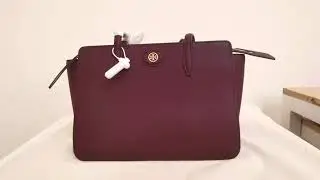 TB Robinson Pebbled Small Tote Claret