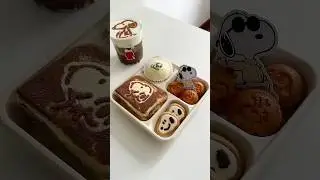 Make snoopy dessert box #asmr #food #snoopy #dessert #satisfying #lifestyle #coffee