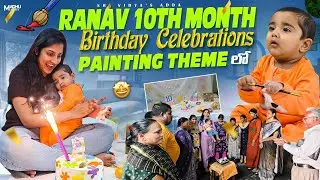 RANAV 10th month Birthday Celebrations 🎂 in Painting Theme 🎨 || Monthly Theme Birthday photoshoot 📷 