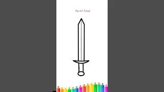 Very Easy Drawings, Sword Drawing #simple #easydrawings #sword #howtodraw