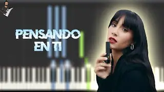 Aitana - Pensando En Ti | Instrumental Piano Tutorial / Partitura / Karaoke / MIDI