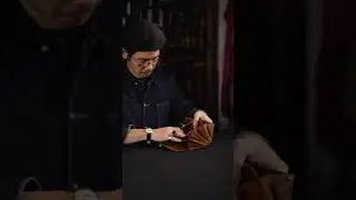 Making a Clutch Wallet #asmr #leathercraft #purse