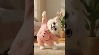 Adorable Puppy Dance in Pink Outfit 🐾💖 Funny Dog Video 2025 | #Shorts #CuteDog