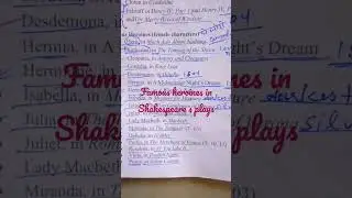 #tgtpgtexam2022🌻🌺🌺🌺🌻 #shakespearean plays famous heroines female characters