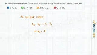 If &theta;i is the inversion temperature
