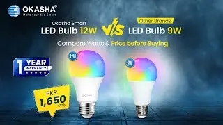 Comparison Between Okasha Smart Led Bulb And Other Brands Bulb!