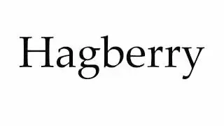 How to Pronounce Hagberry