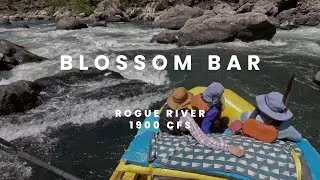 Mad Dog Mason Rowing an 18' Raft on Blossom Bar Rapid at 1900 CFS