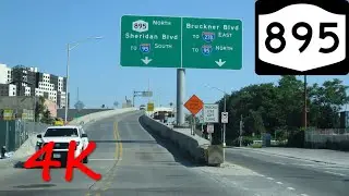 ⁴ᴷ Sheridan Boulevard (NY 895) northbound from Edgewater Road (Hunts Point Market Access) [4K VIDEO]
