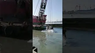 Grab dredger helps you #dredging #bucketdredger