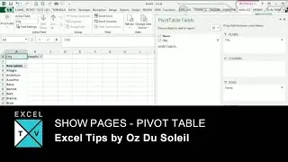 Show Report Filter Pages - Show Pages - Pivot Tables in Excel