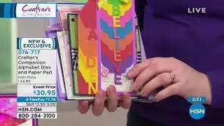 Crafter's Companion Left Cut Alphabet Dies and Paper Pad