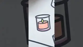 #candle #soft #pink #beautiful #drawing #easy #sunset #shorts #viral #trending #art #craft #cartoon