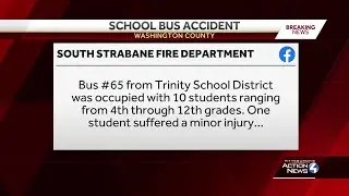 Student injured after bus carrying Trinity Area School District students crashes in Washington Co...