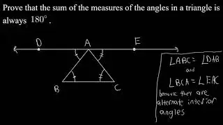 Angles of a Triangle Add Up to 180   Proof