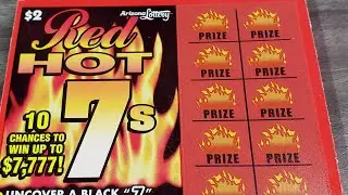 $2 RED HOT 7'S 🔥 ARIZONA LOTTERY SCRATCH OFF TICKETS