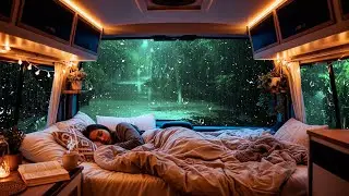 Quiet Night Rain Blurring the Window Lights &ndash; Cozy Car Ambience for Goodbye Insomnia to Deep Sleep